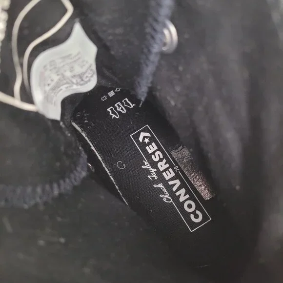 CONVERSE Chuck 70 De Luxe Leather Chunky Heel Lace Up Sneaker Boots Womens 6.5 - Picture 9 of 11